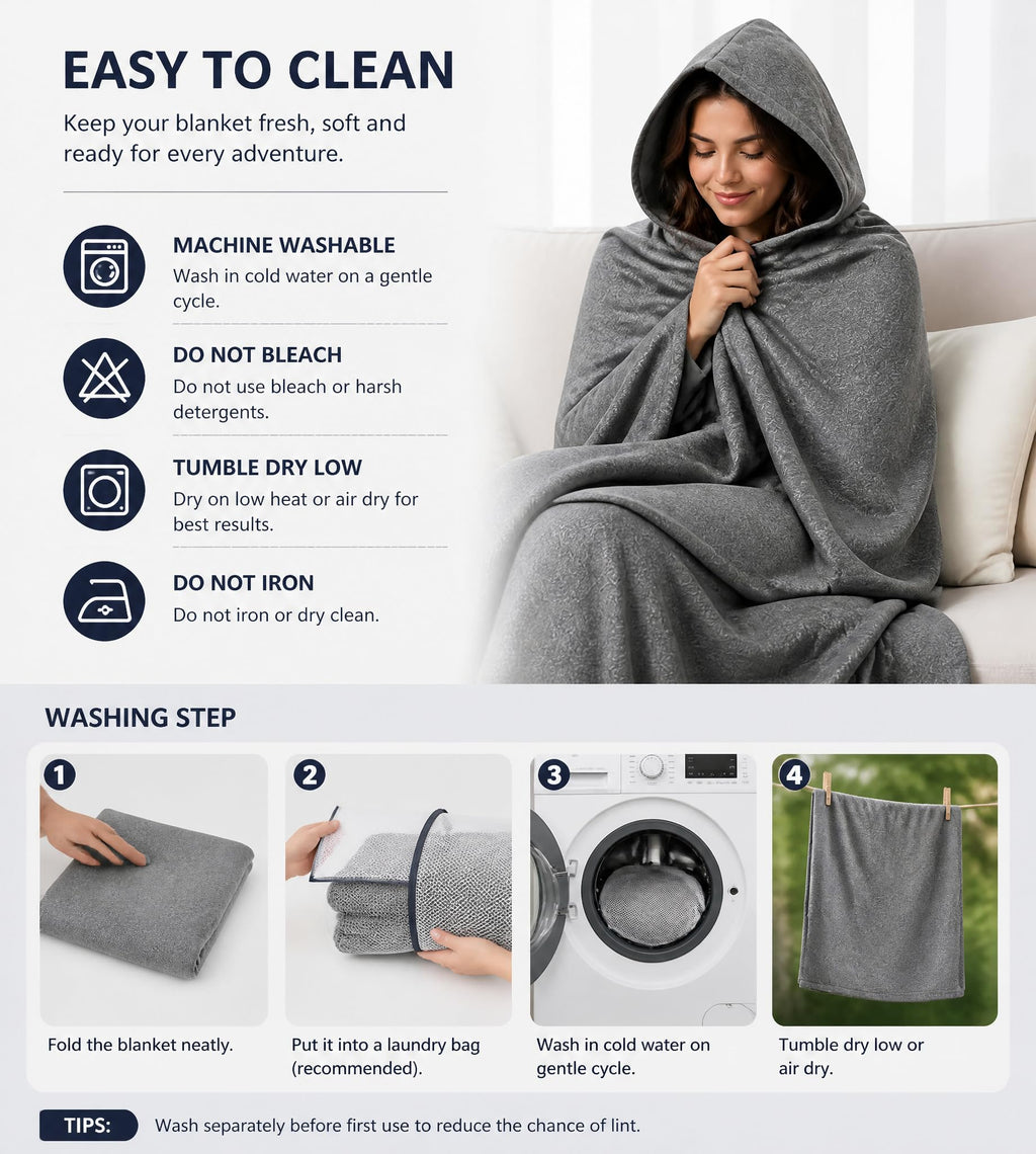 JQZXHQ Adult Wearable Sleep Pod with Hood and Eye Mask