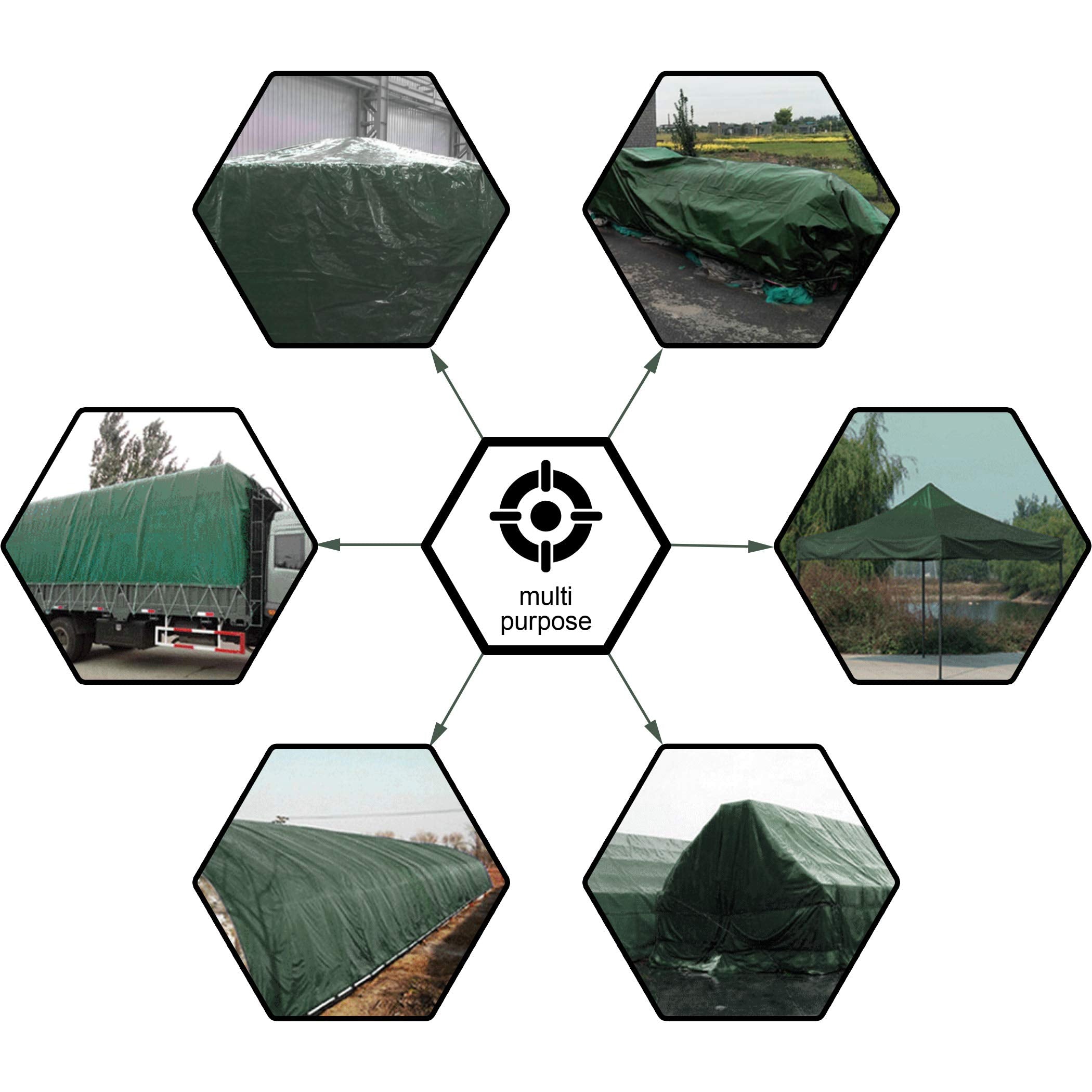 Cartman 8-Mil Green Waterproof Poly Tarp Cover