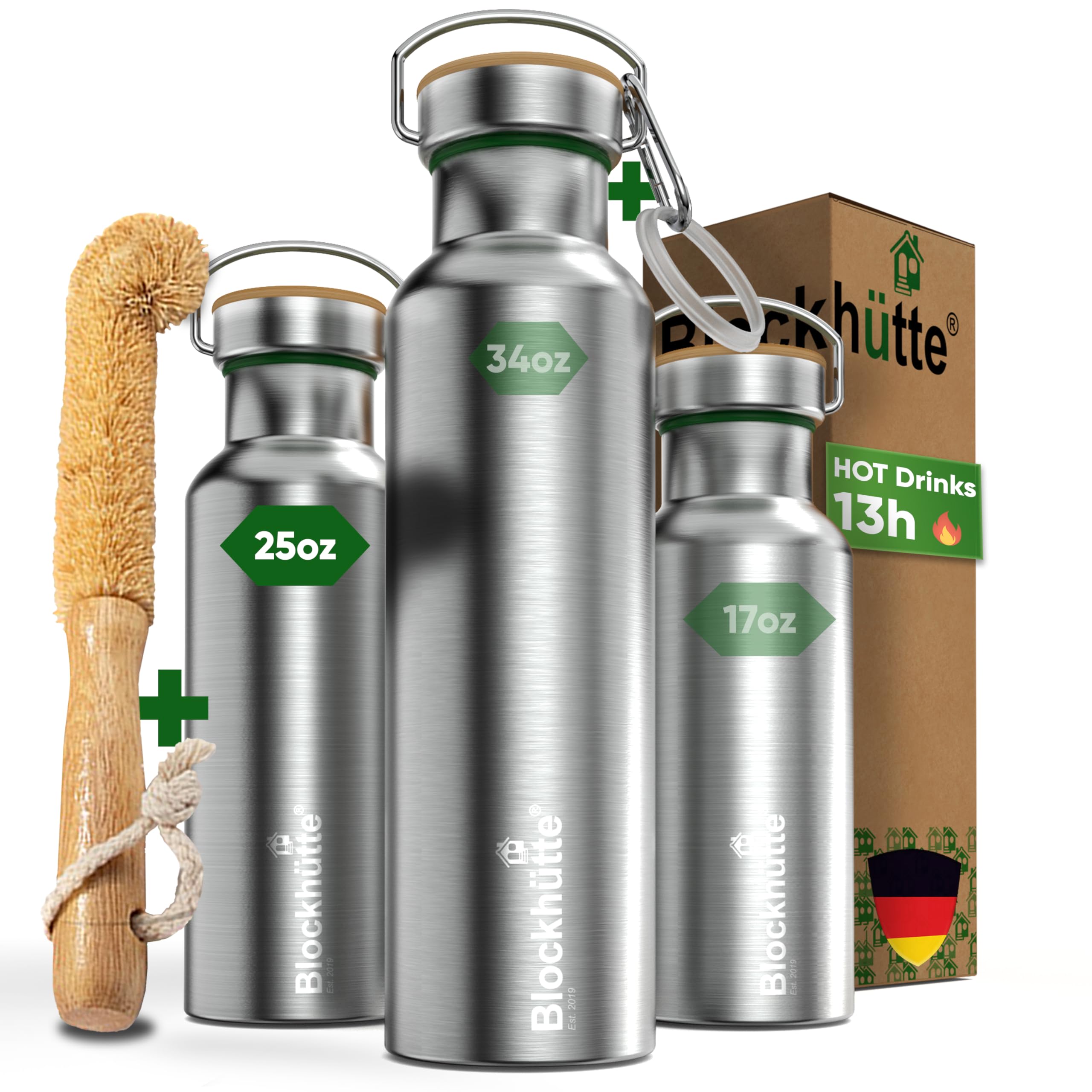 Blockhütte Vacuum-Insulated Stainless Steel Water Bottle