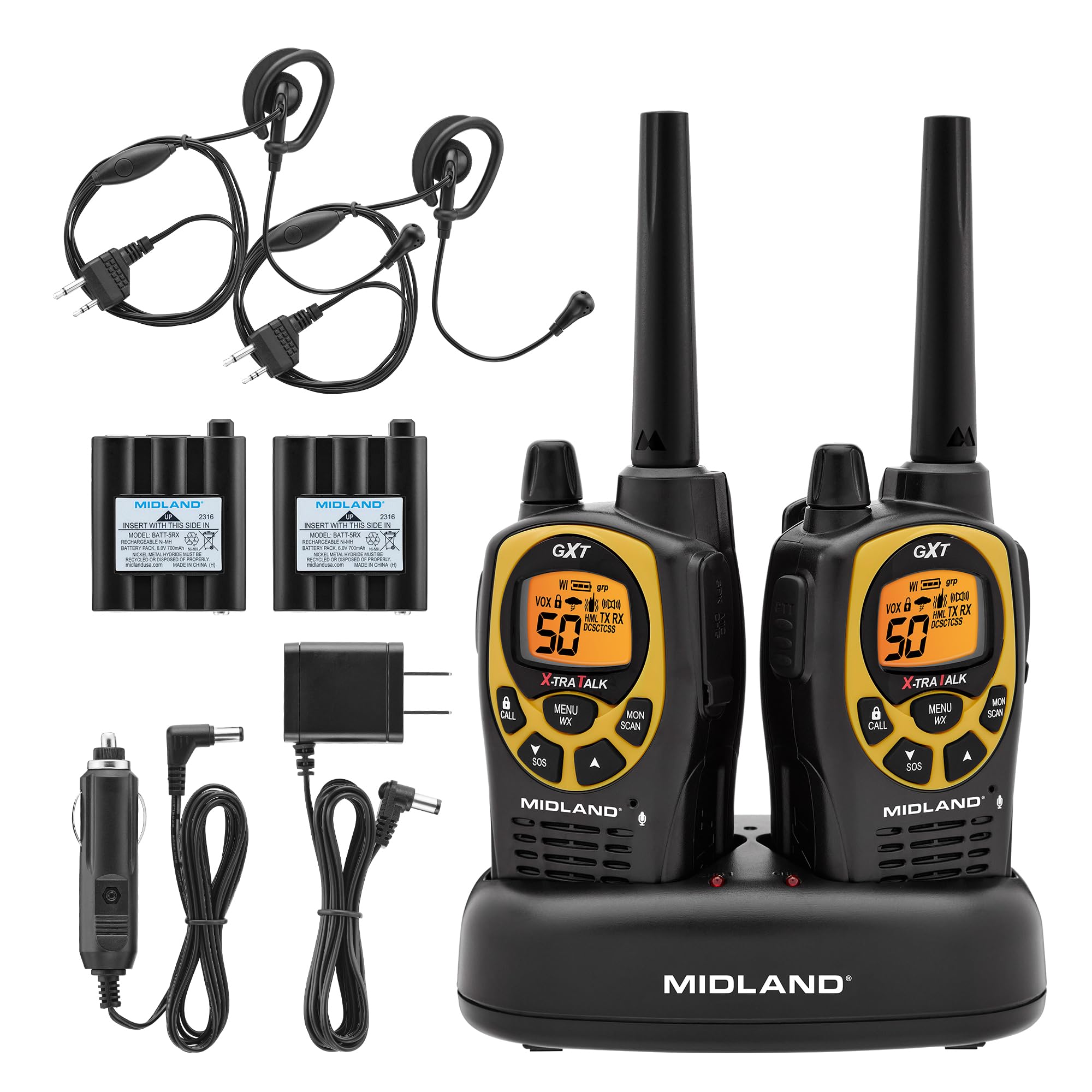 Midland GXT1000 Long-Range 50-Channel GMRS Radio Set