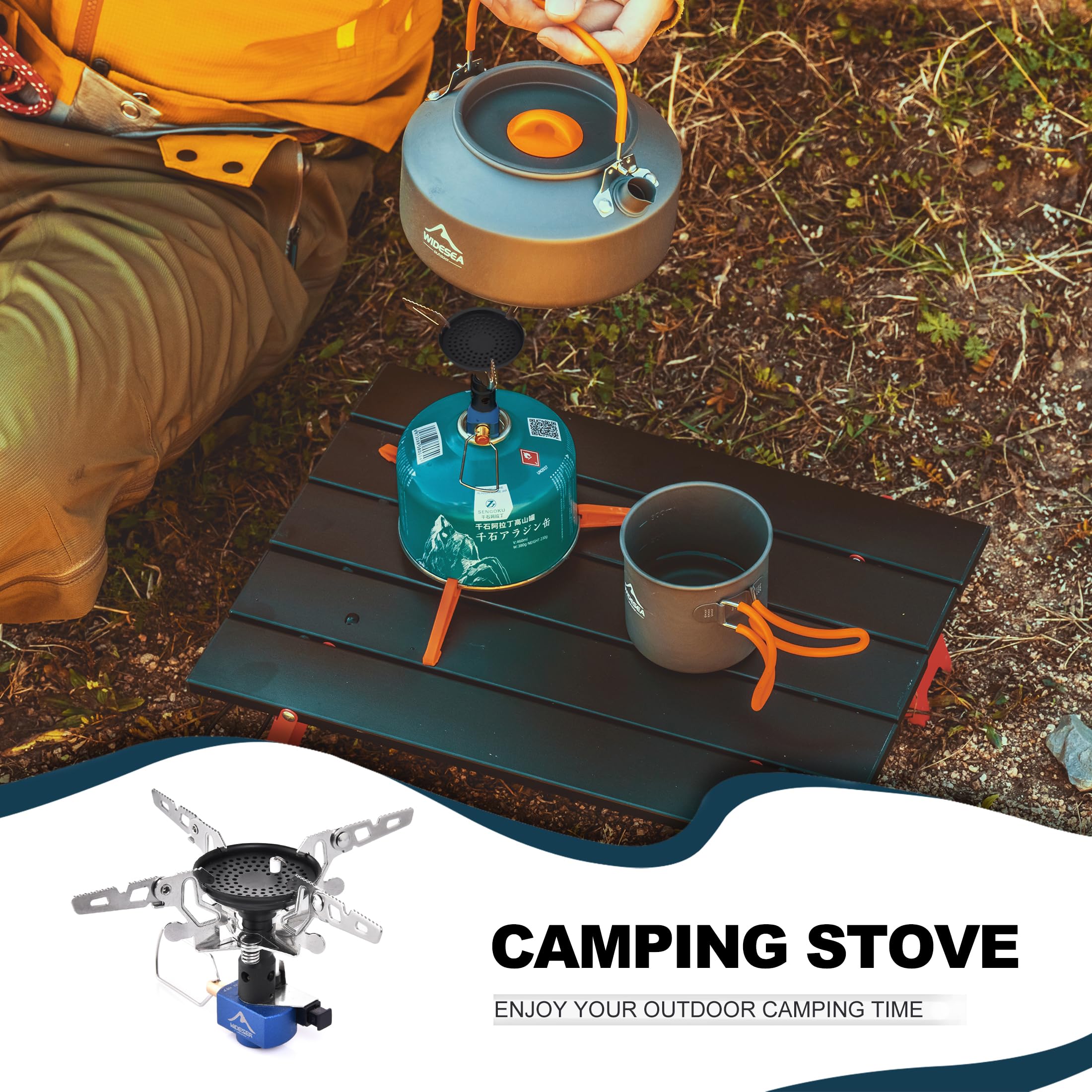 Widesea 3300W Portable Backpacking Gas Burner Stove