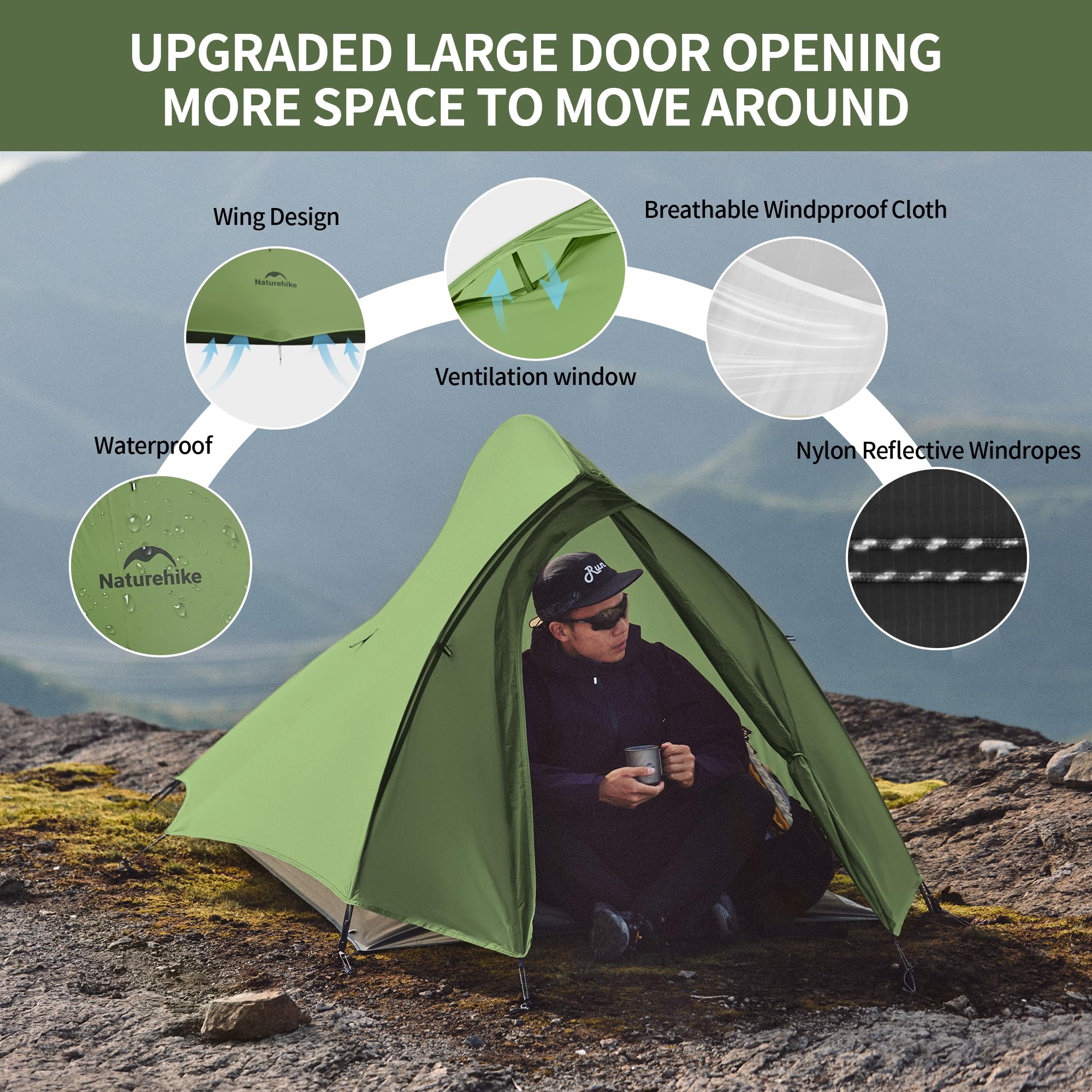 Naturehike Cloud-Up 2-Person Ultralight Backpacking Tent