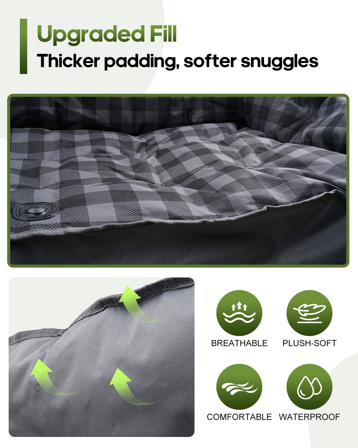 Pcuauld Oversized Double Camping Loveseat with Cup Holders