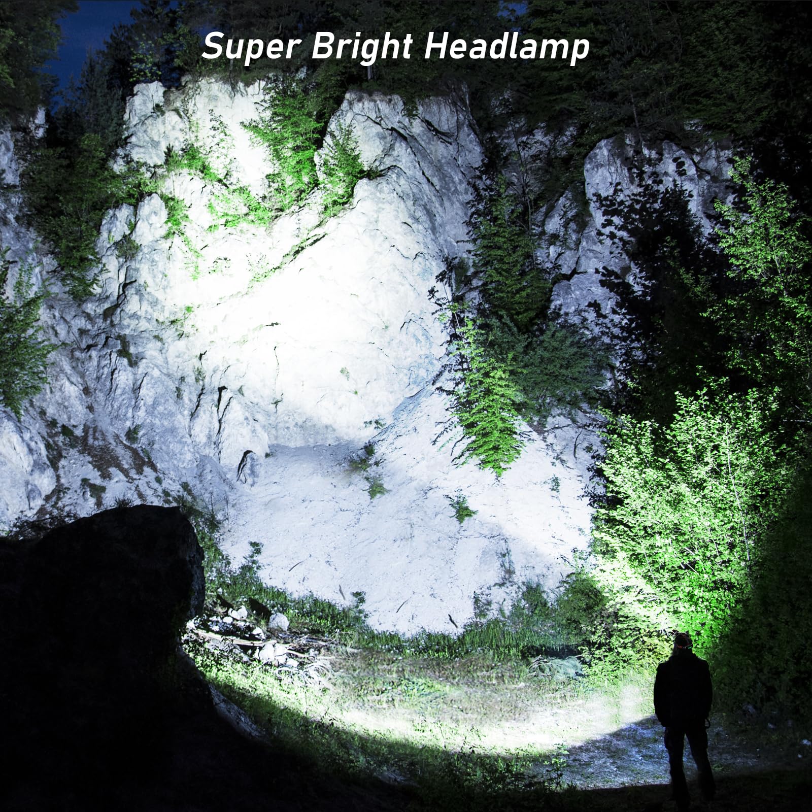 Blukar Rechargeable Ultra-Bright 3-Light LED Headlamp