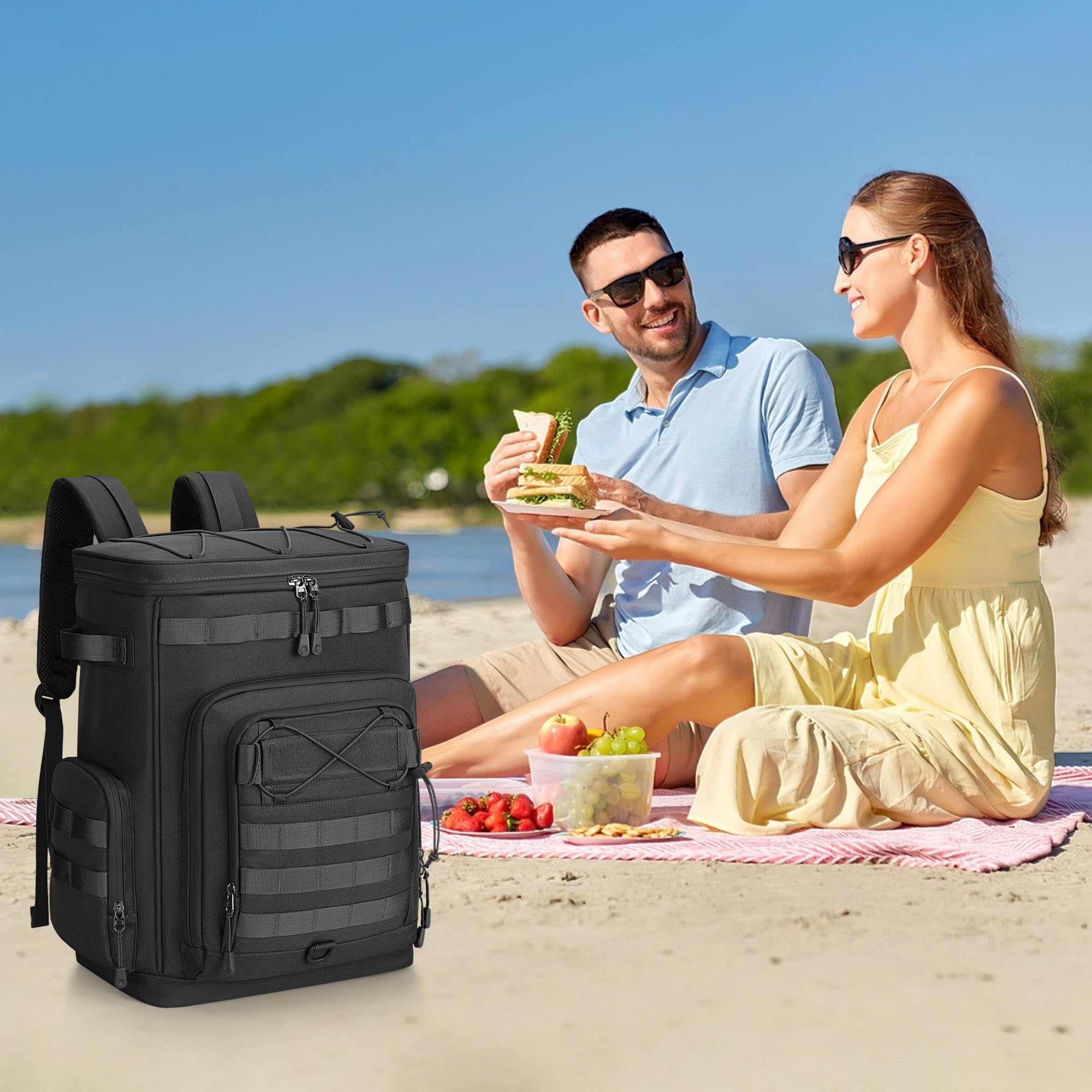 Hafmall 48-Can Leakproof Tactical Backpack Cooler