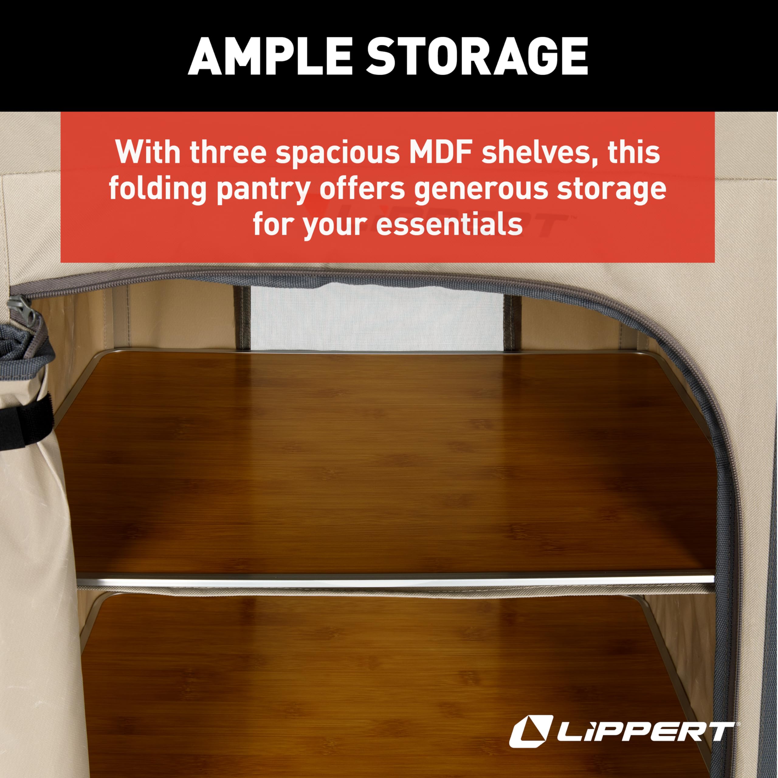 Lippert Big Bear Folding Camping Loveseat with Cupholders