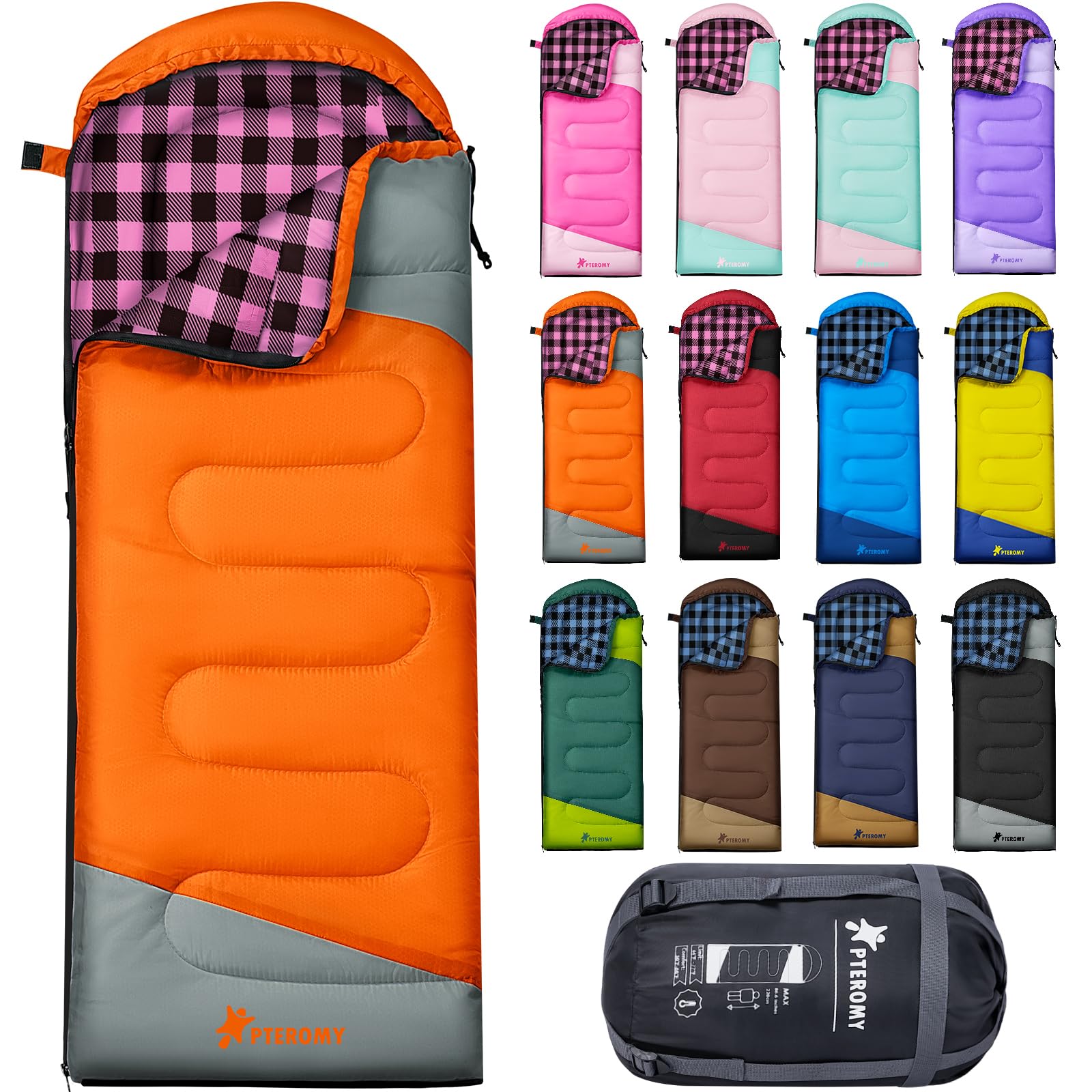 PTEROMY Lightweight Water-Resistant Camping Sleeping Bag