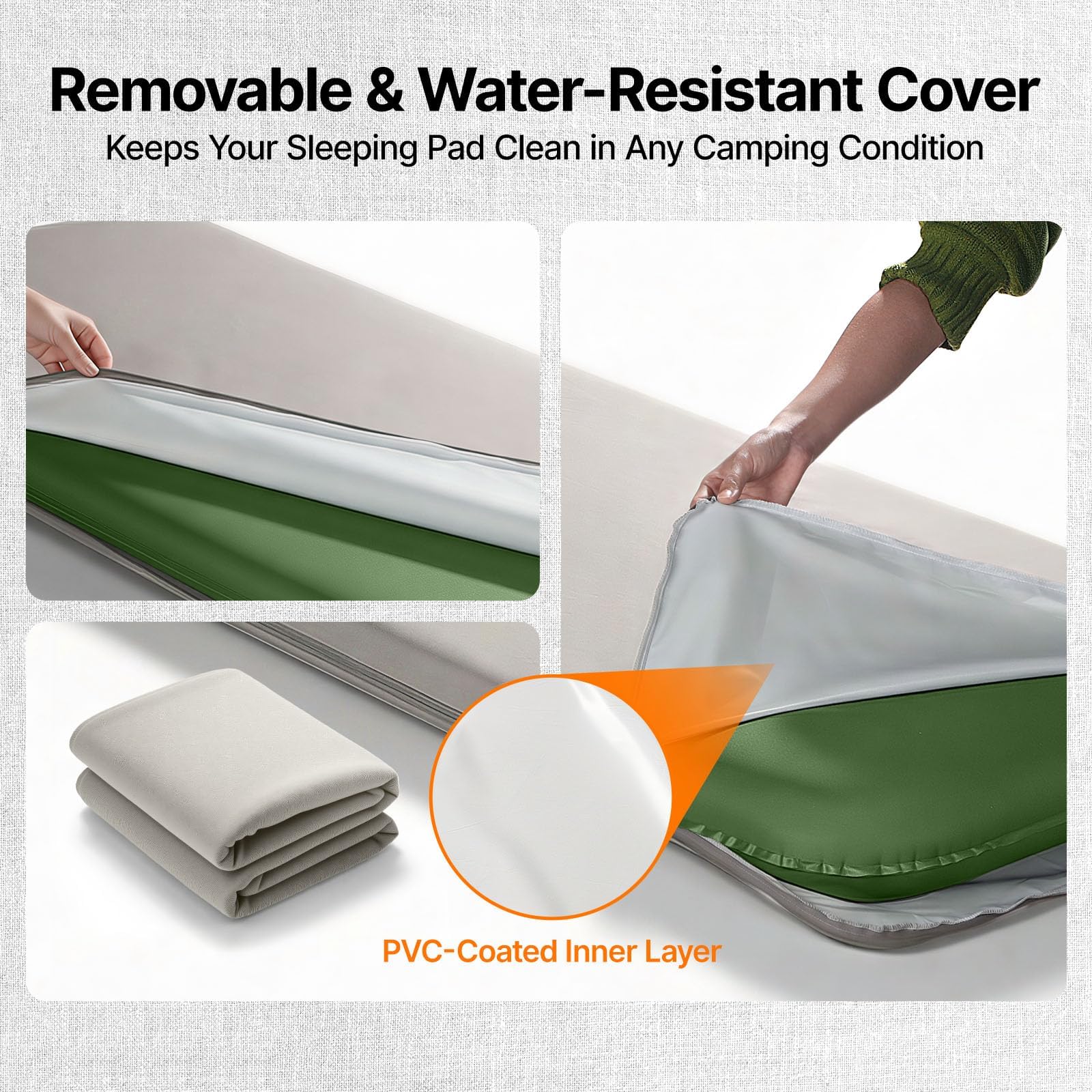 OGERY 3-Inch Self-Inflating Memory Foam Sleeping Pad