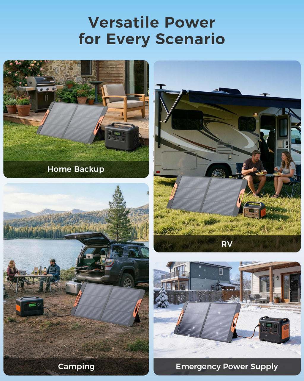ZOUPW Portable Solar Panel for Camping and Travel
