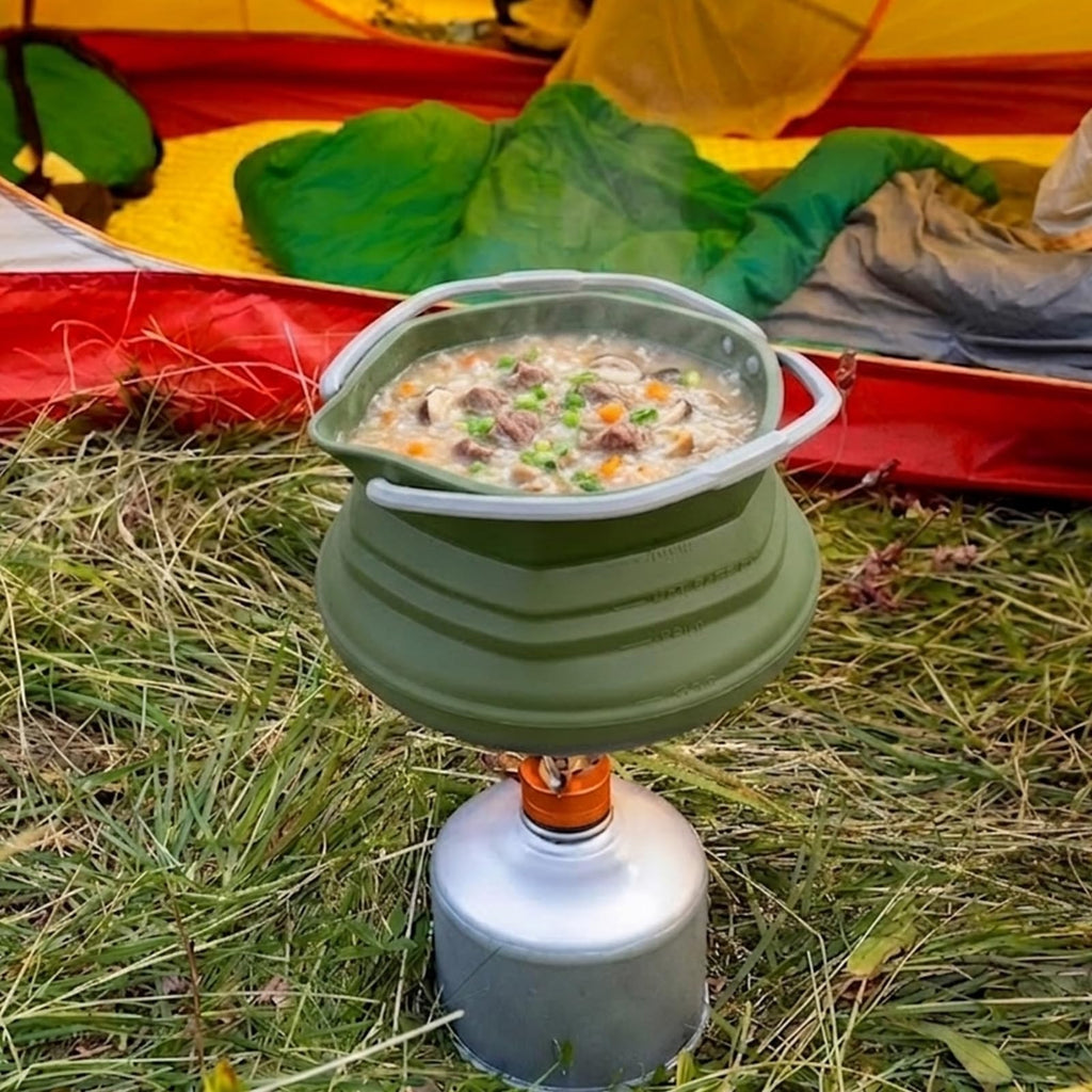 CAMPWOLF HEX 1L Collapsible Silicone Camping Kettle