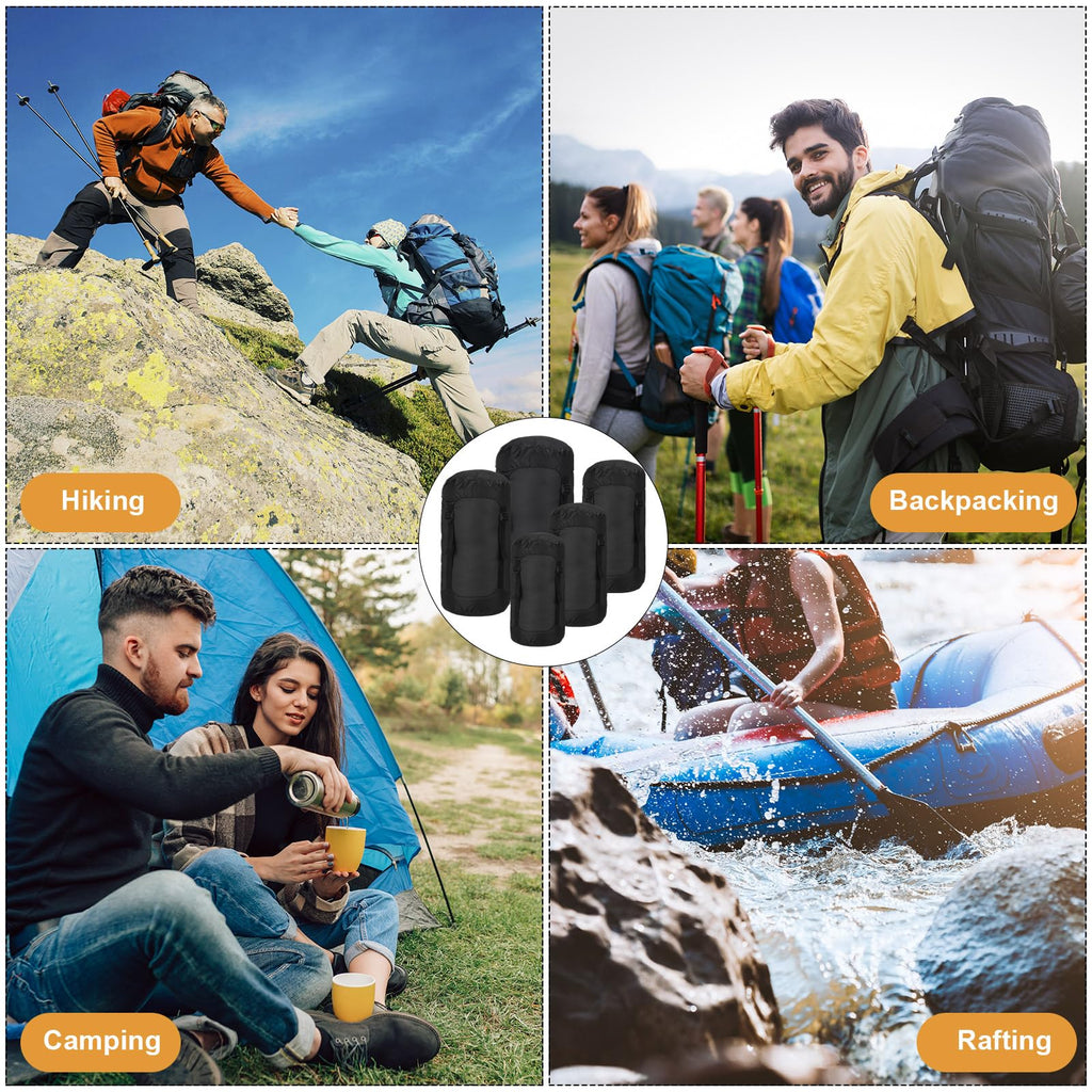 GliCraft 5-Piece Compression Sack Set for Backpacking