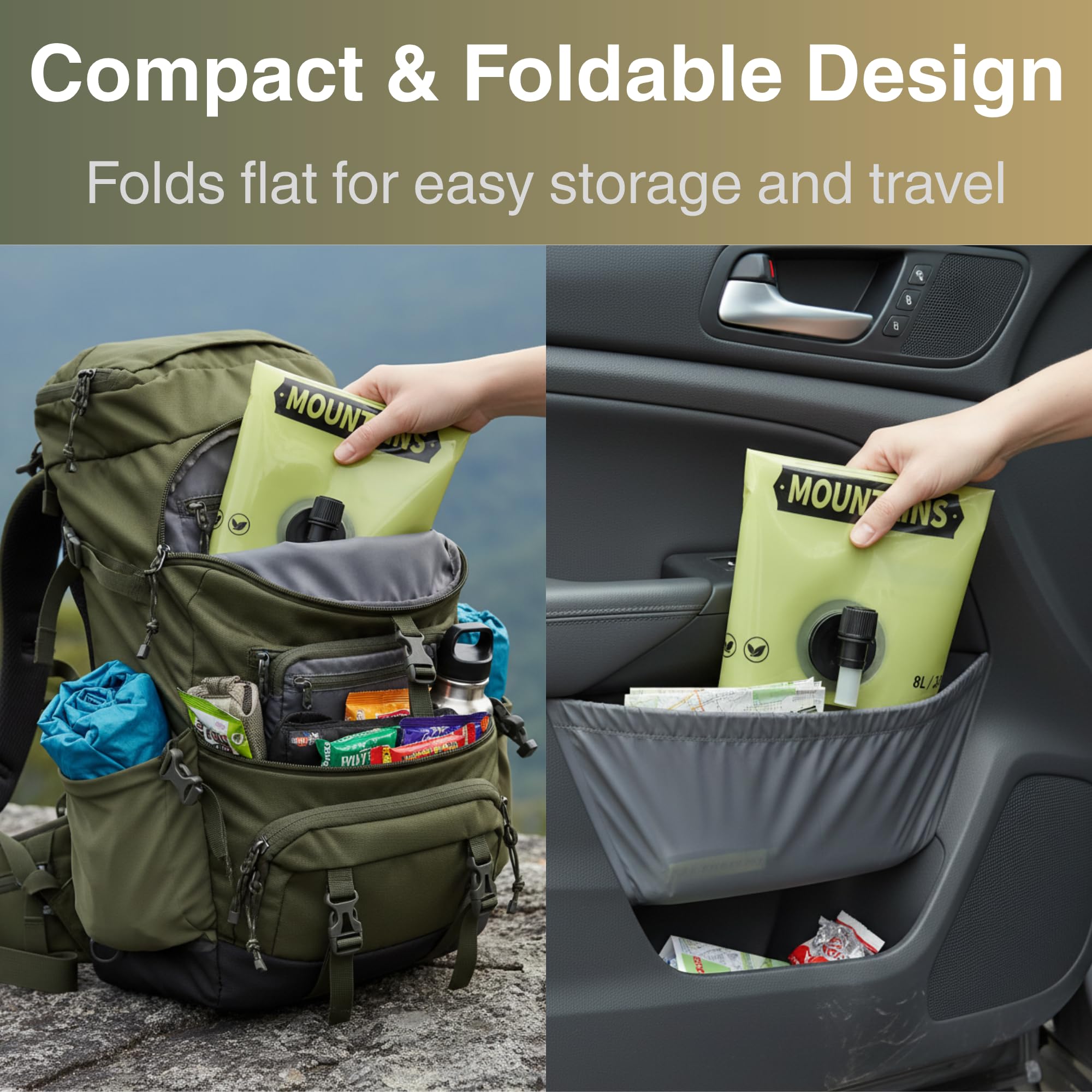 CoreMuse 2-Gallon Collapsible Water Container with Spout