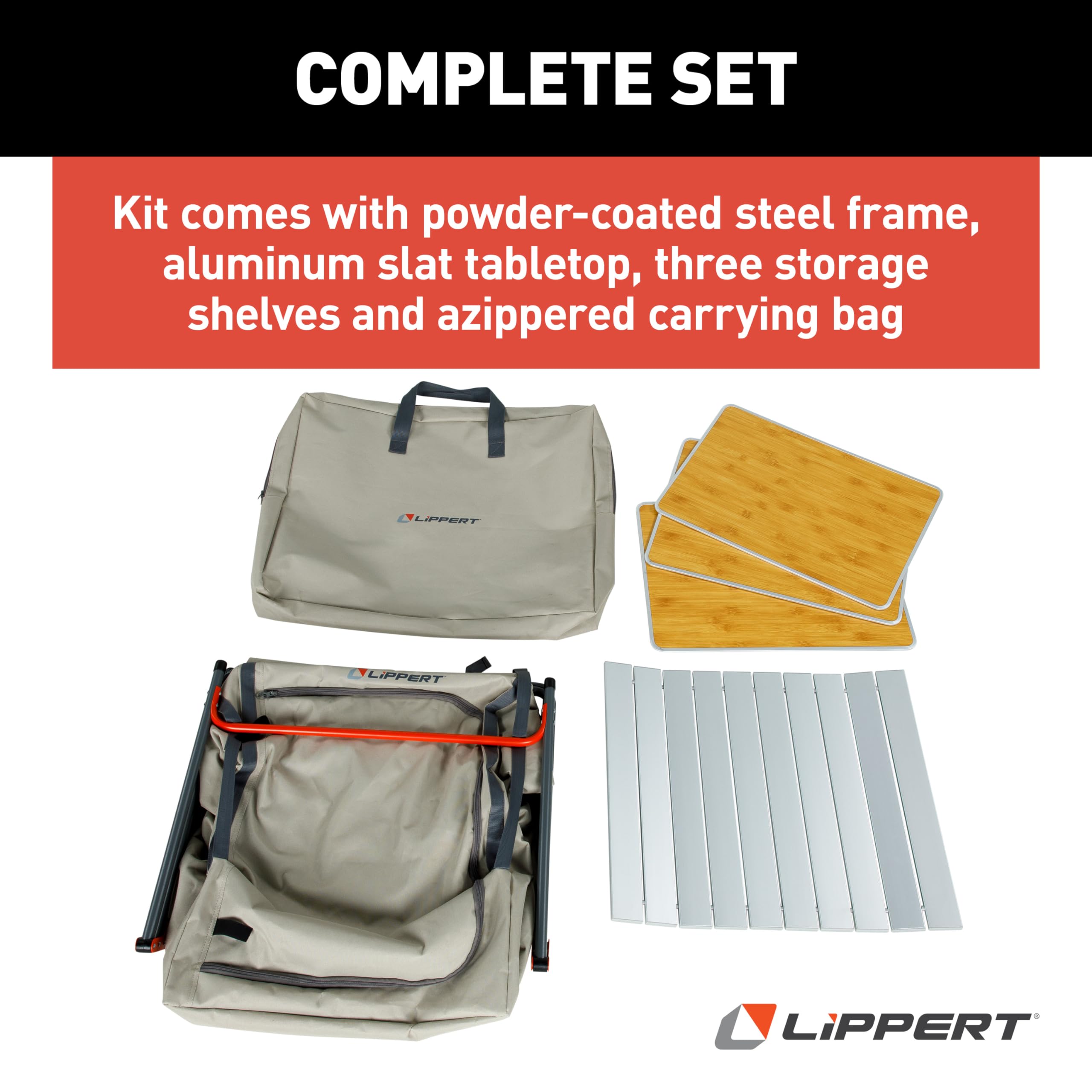 Lippert Big Bear Folding Camping Loveseat with Cupholders