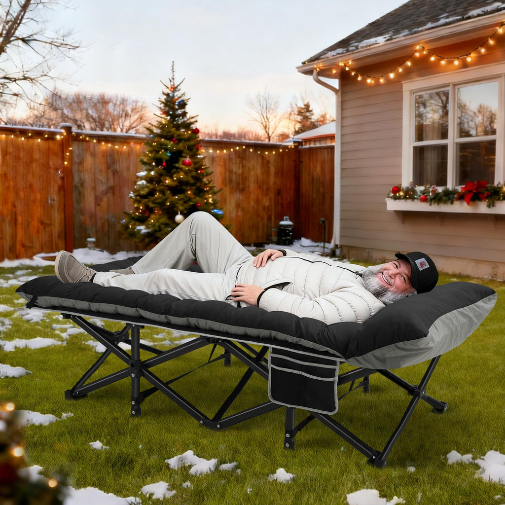 HABUTWAY 32-Inch Heavy-Duty Camping Cot with Mattress