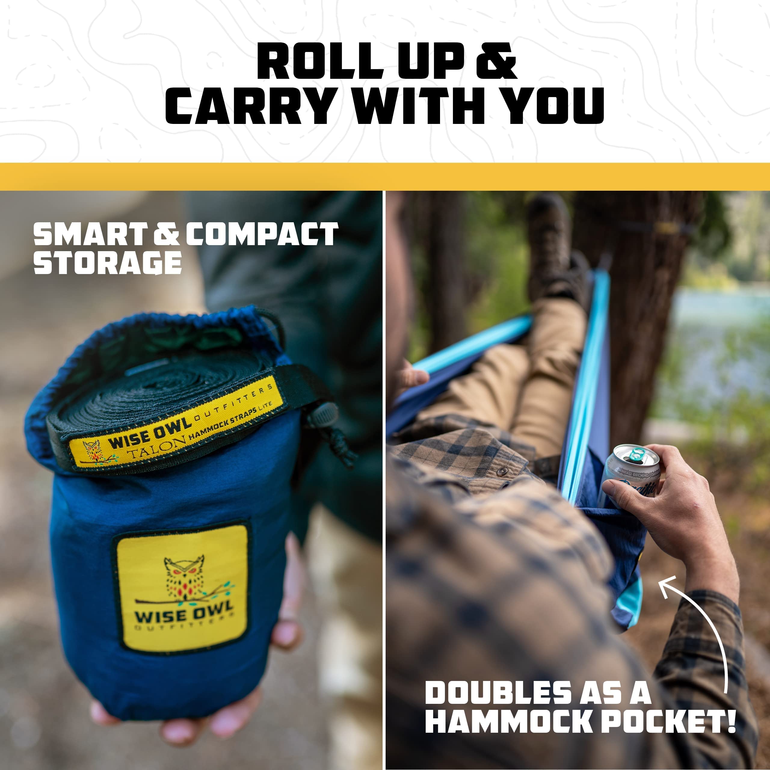 Wise Owl Outfitters Double Camping Hammock with Tree Straps