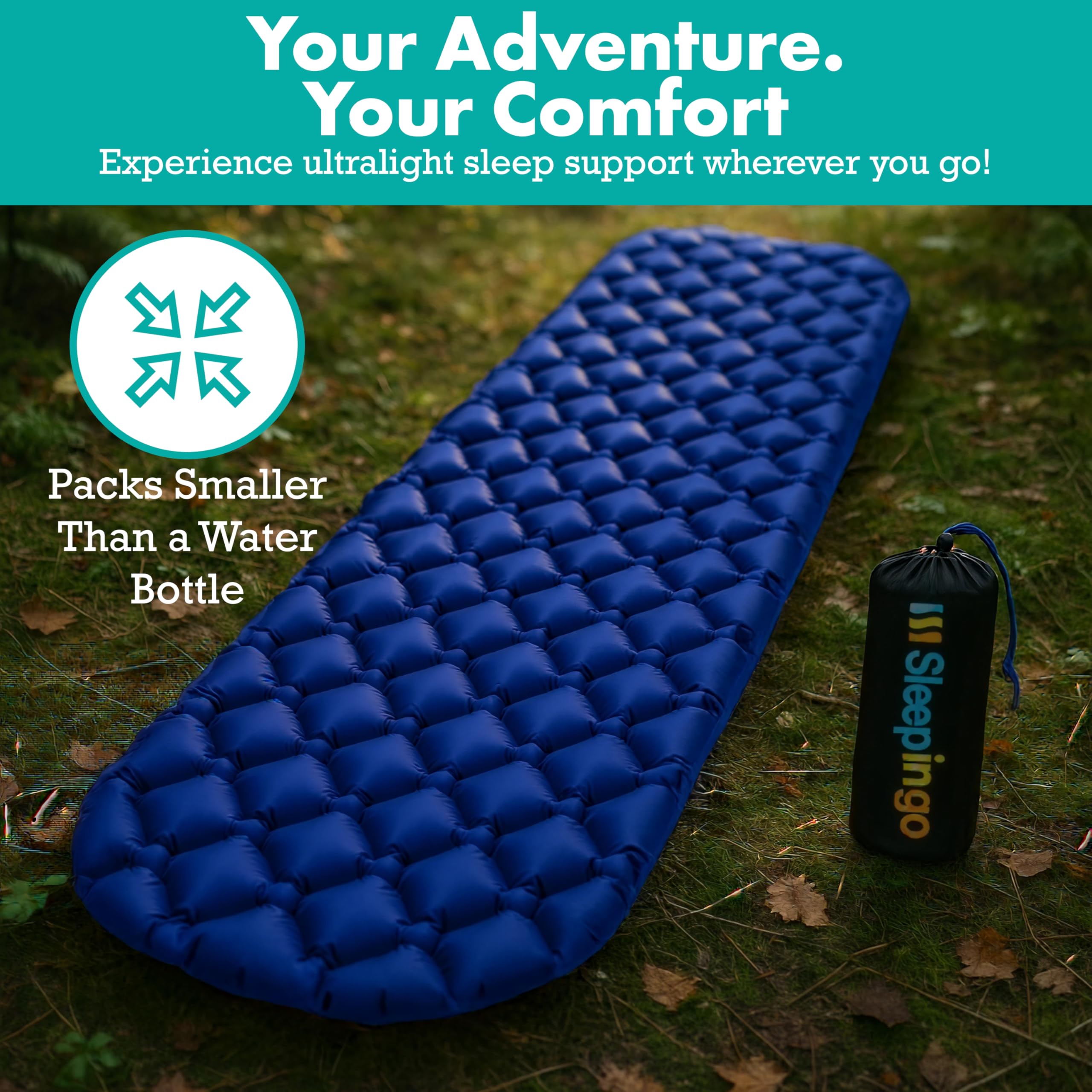 Sleepingo Ultralight Inflatable Sleeping Mat for Backpacking
