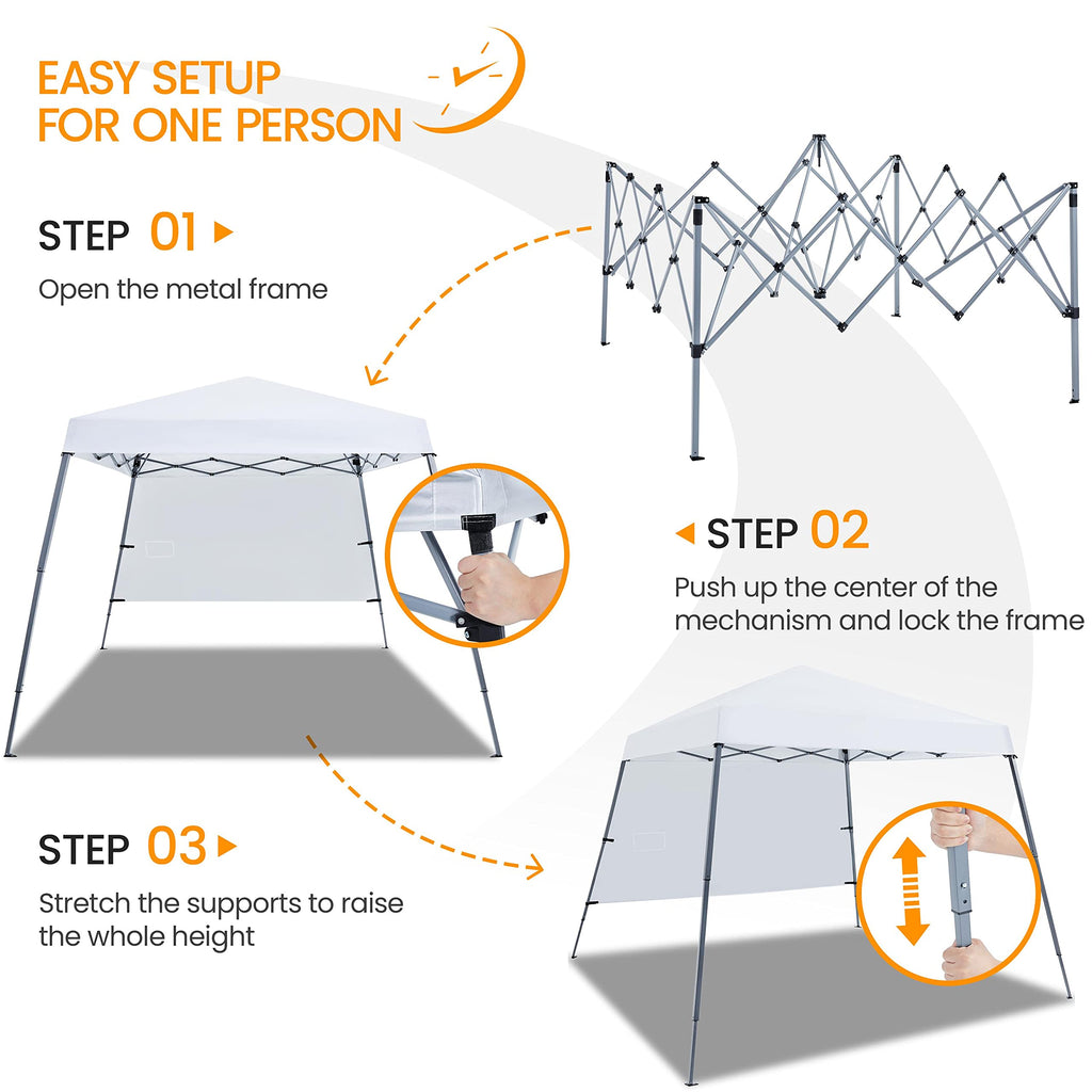 Yaheetech Pop-Up Canopy Tent with Sidewall and Backpack