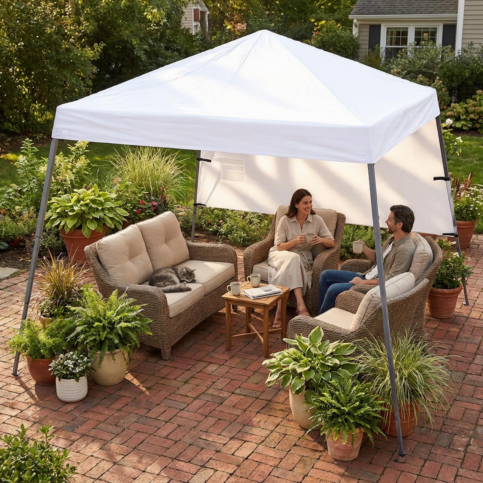 Yaheetech Pop-Up Canopy Tent with Sidewall and Backpack