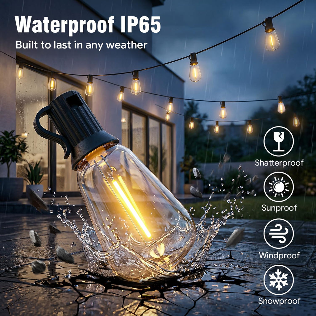 Skoiuc Smart Outdoor String Lights with App Control