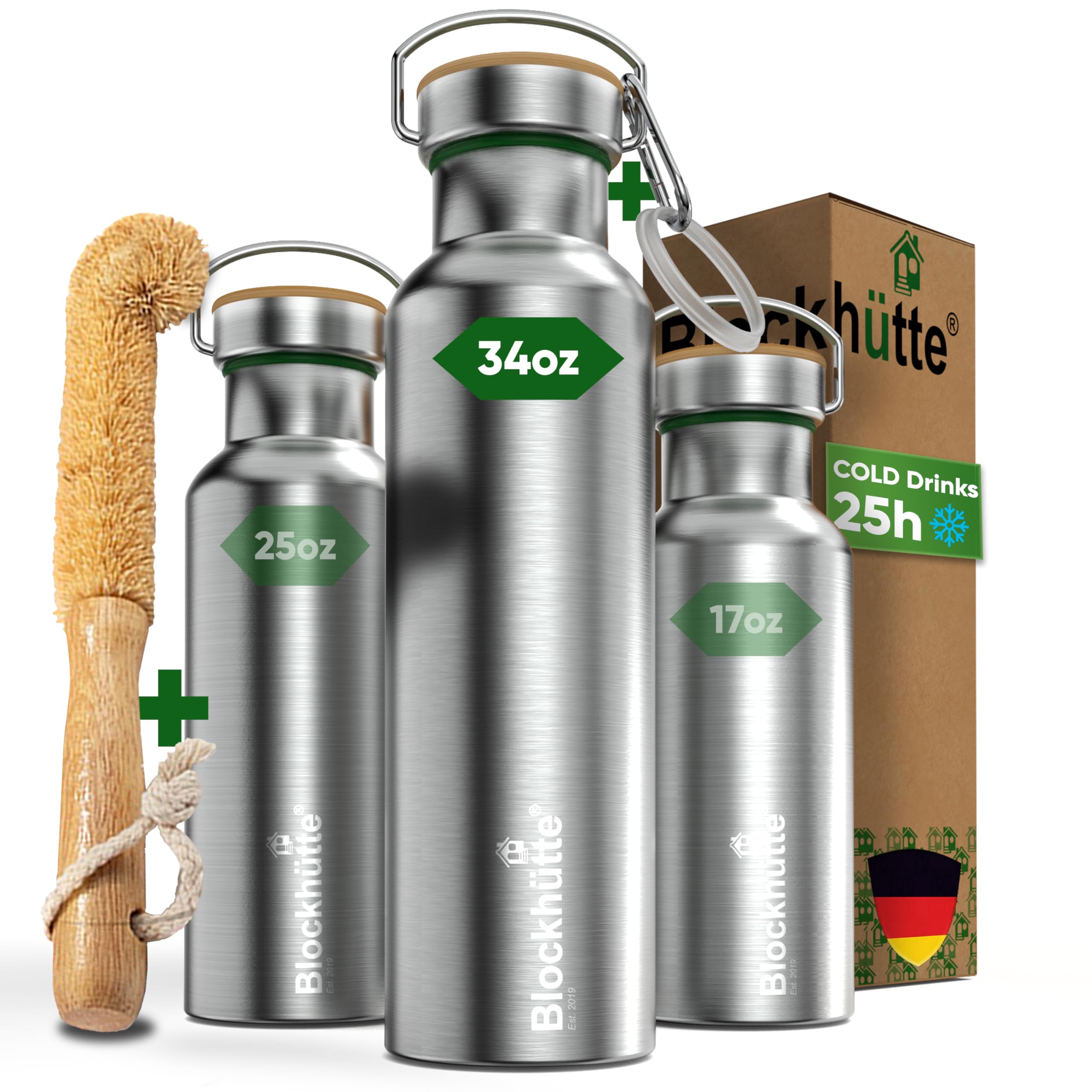 Blockhütte Vacuum-Insulated Stainless Steel Water Bottle