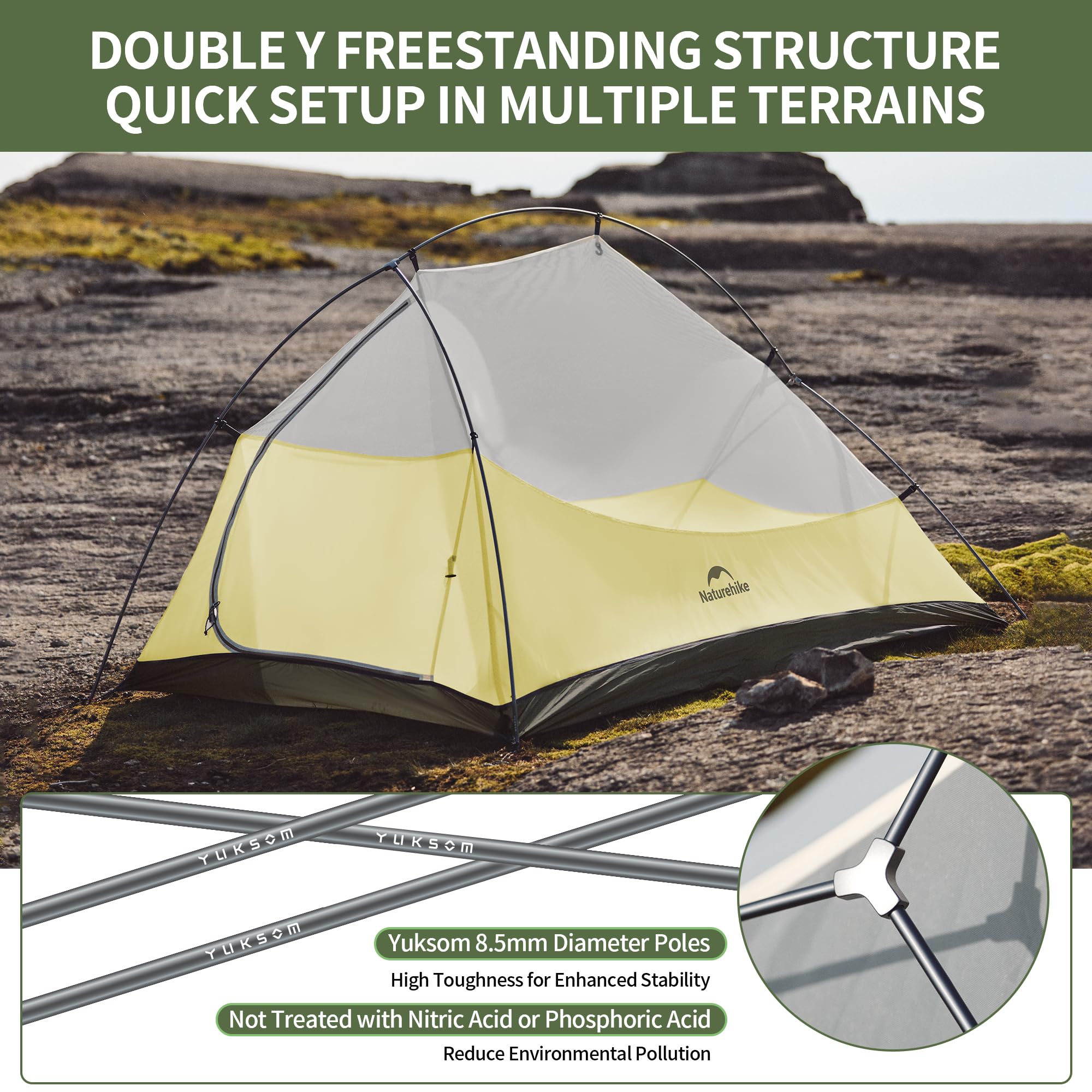 Naturehike Cloud-Up 2-Person Ultralight Backpacking Tent