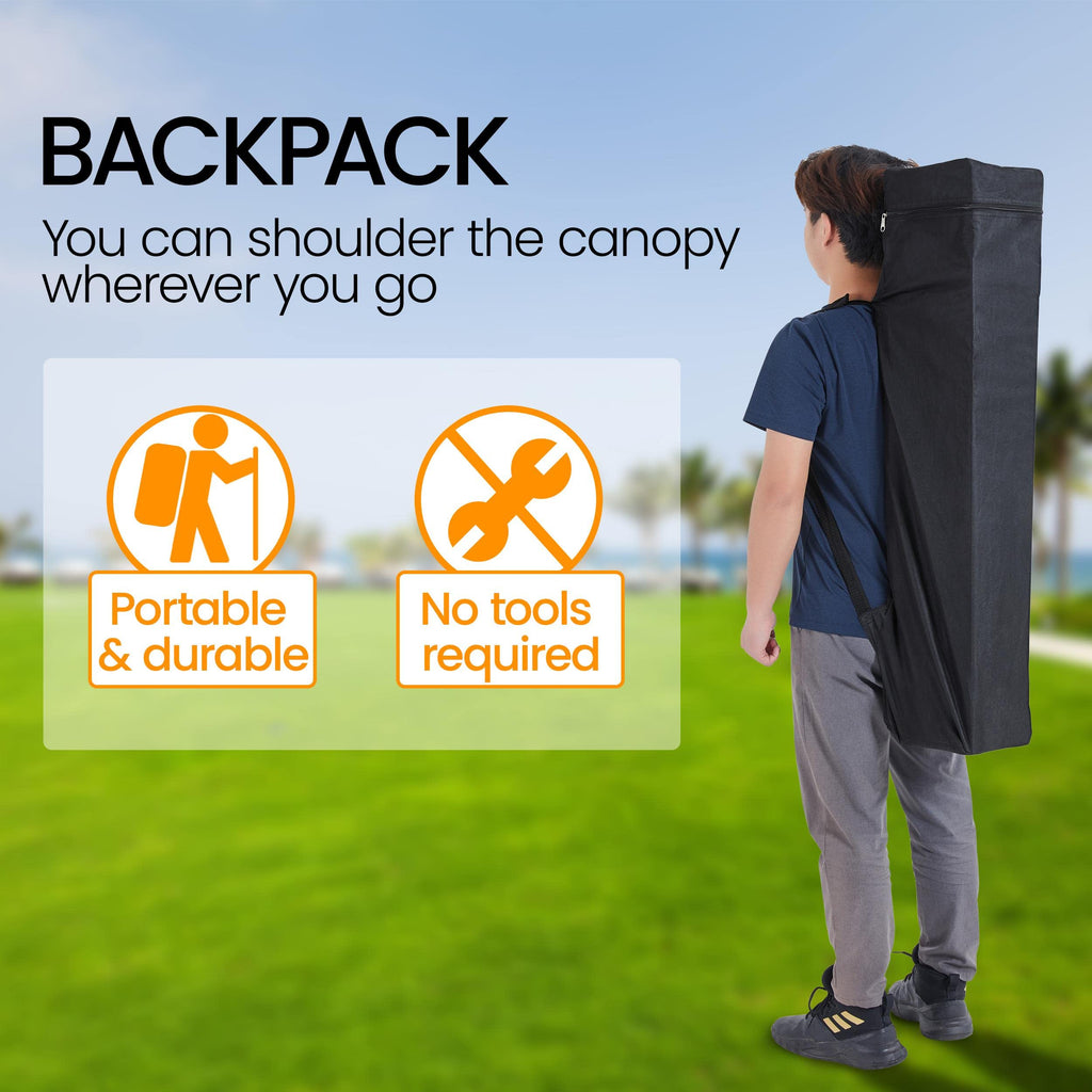 Yaheetech Pop-Up Canopy Tent with Sidewall and Backpack