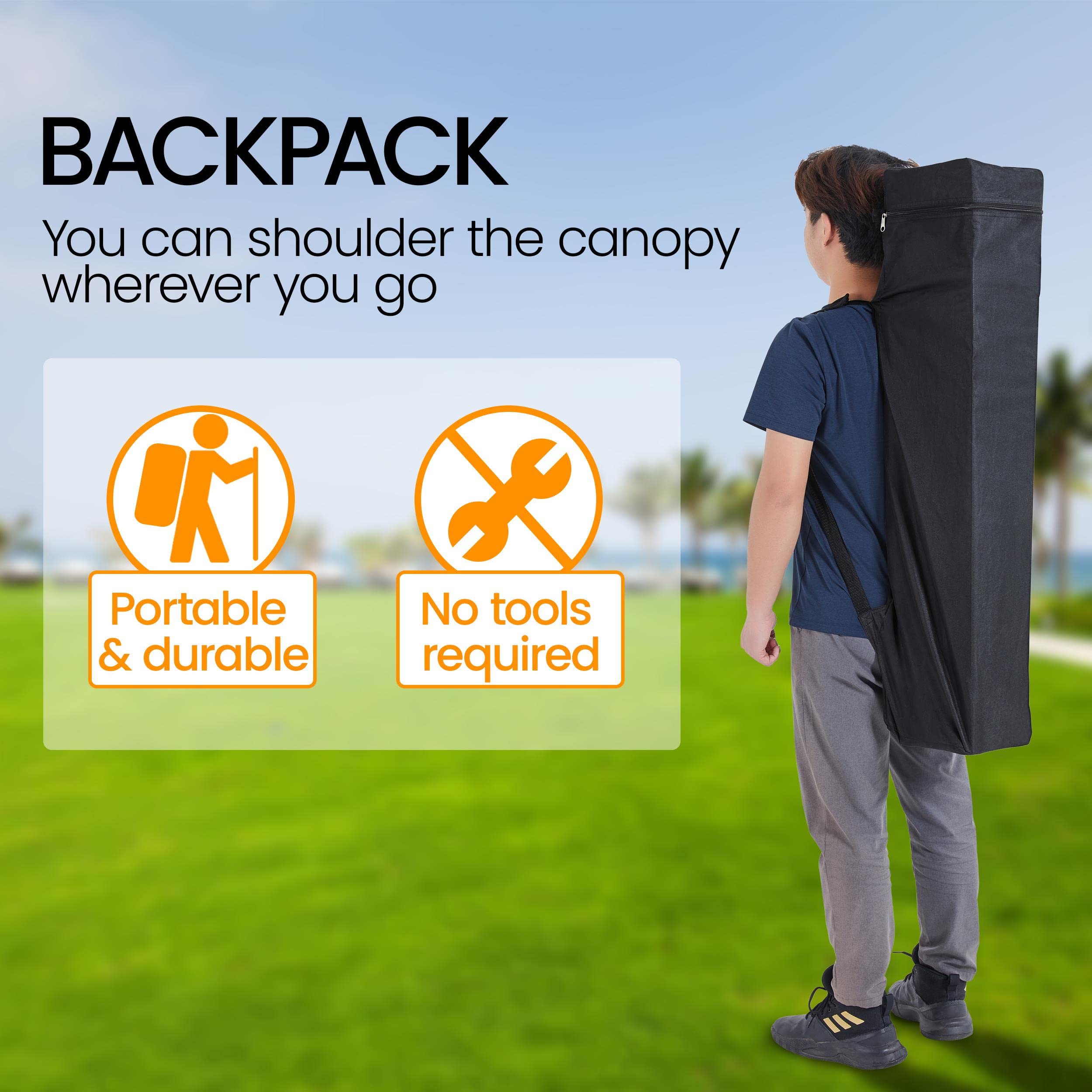 Yaheetech Pop-Up Canopy Tent with Sidewall and Backpack