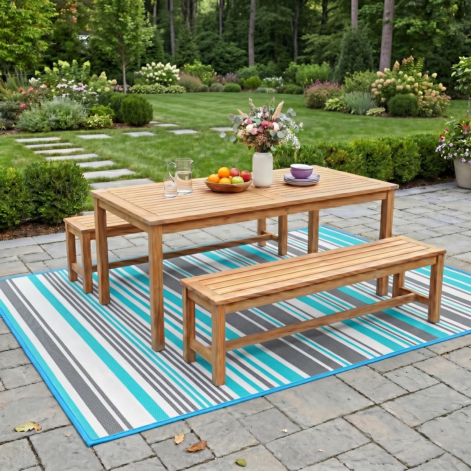 Waterproof Reversible Outdoor Camping Rug for RV and Patio