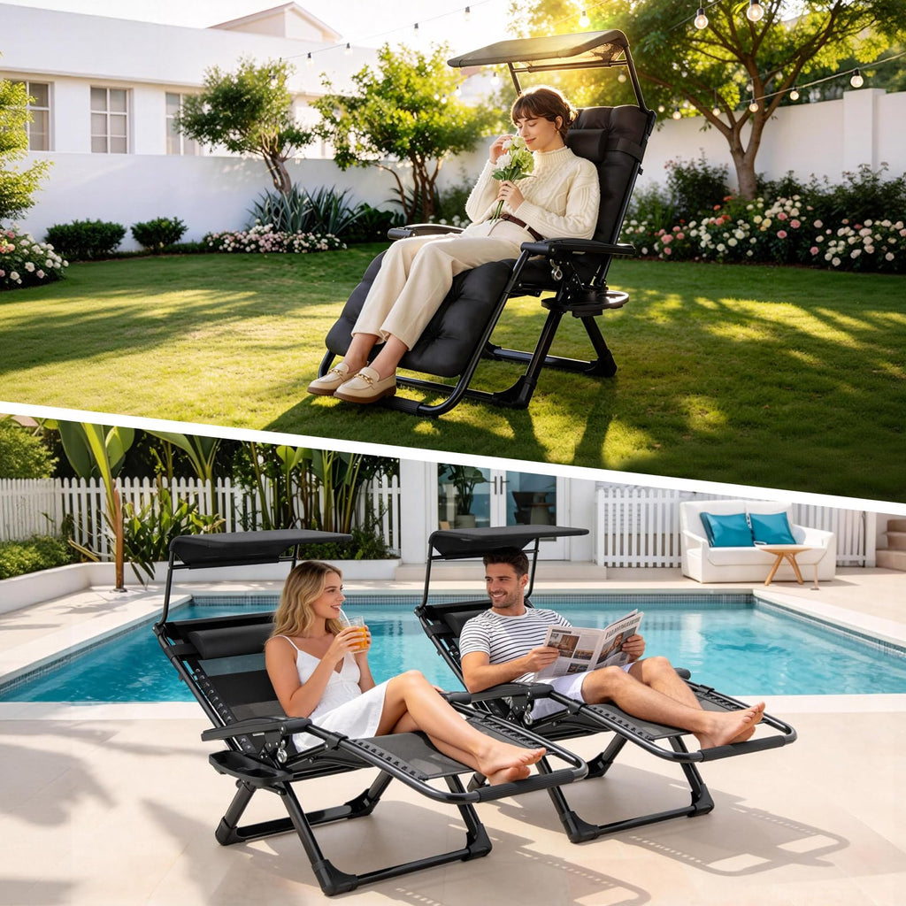 Suteck Zero-Gravity Reclining Chair with Canopy