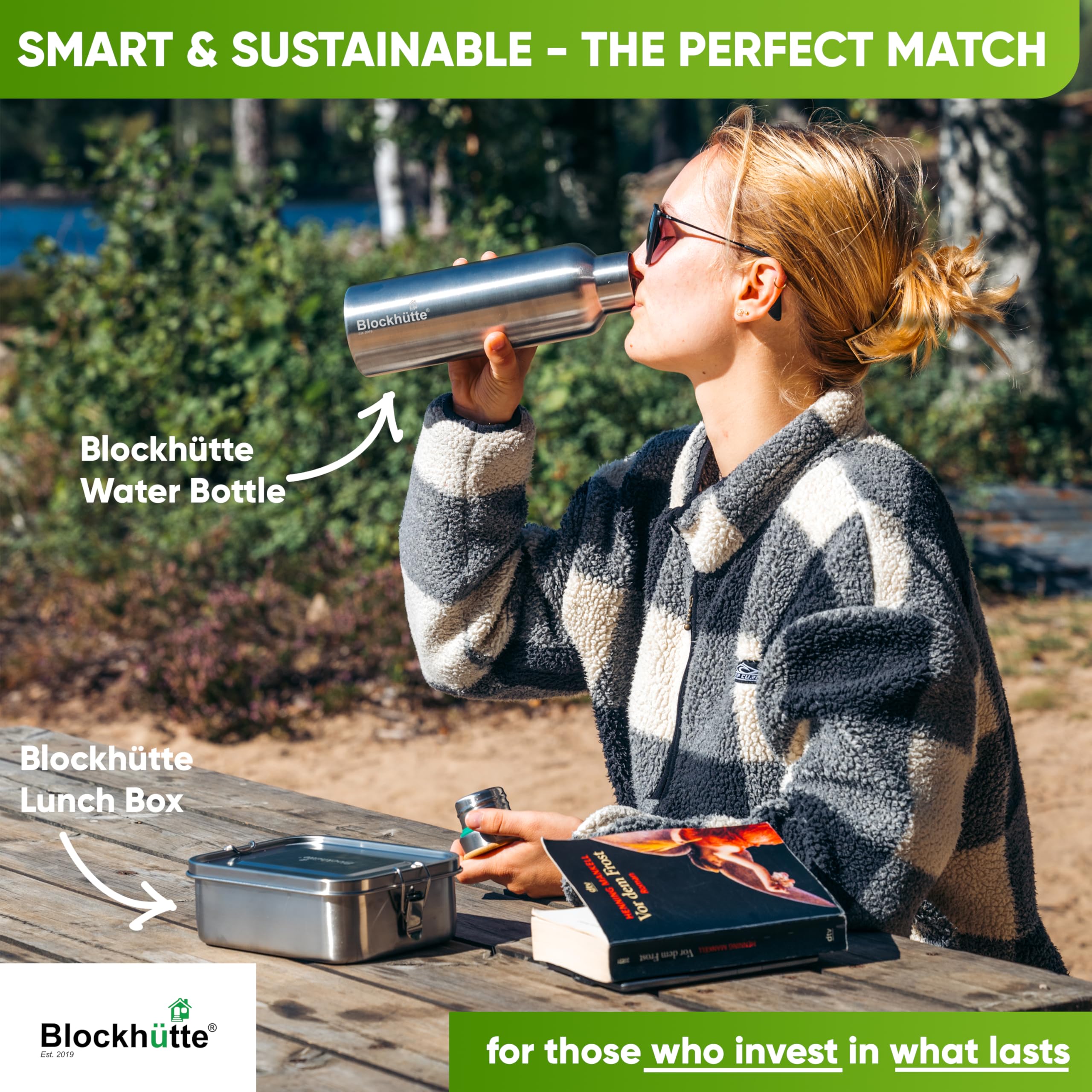 Blockhütte Vacuum-Insulated Stainless Steel Water Bottle