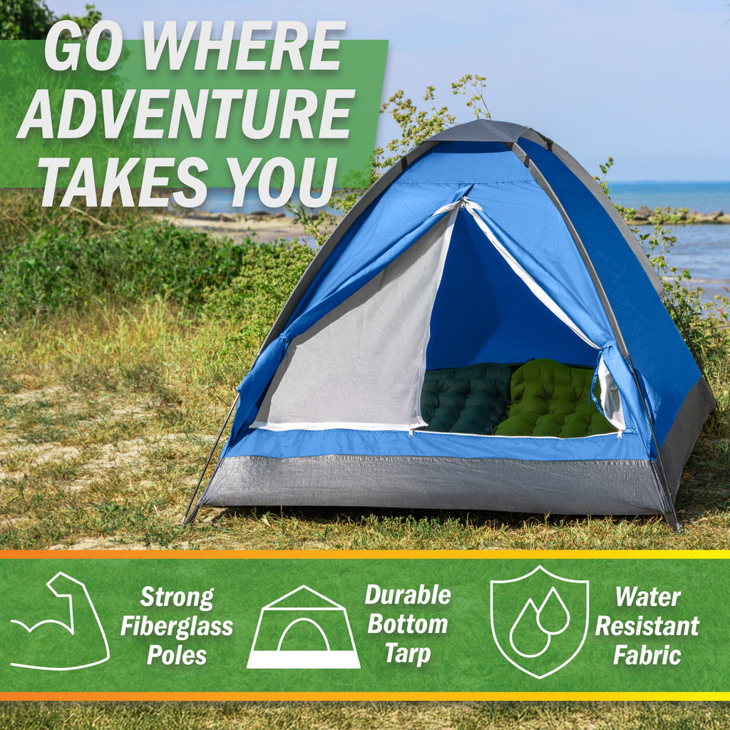 Wakeman Outdoors 2-Person Lightweight Camping Tent with Rainfly
