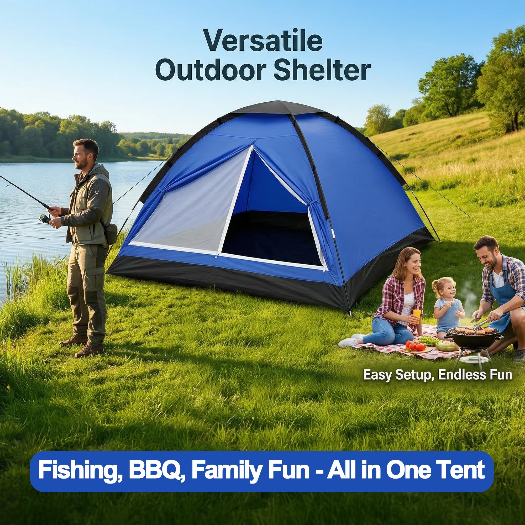 XL Lightweight Waterproof 1–2 Person Camping Tent