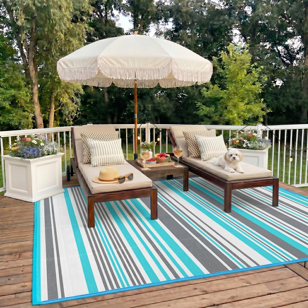Waterproof Reversible Outdoor Camping Rug for RV and Patio