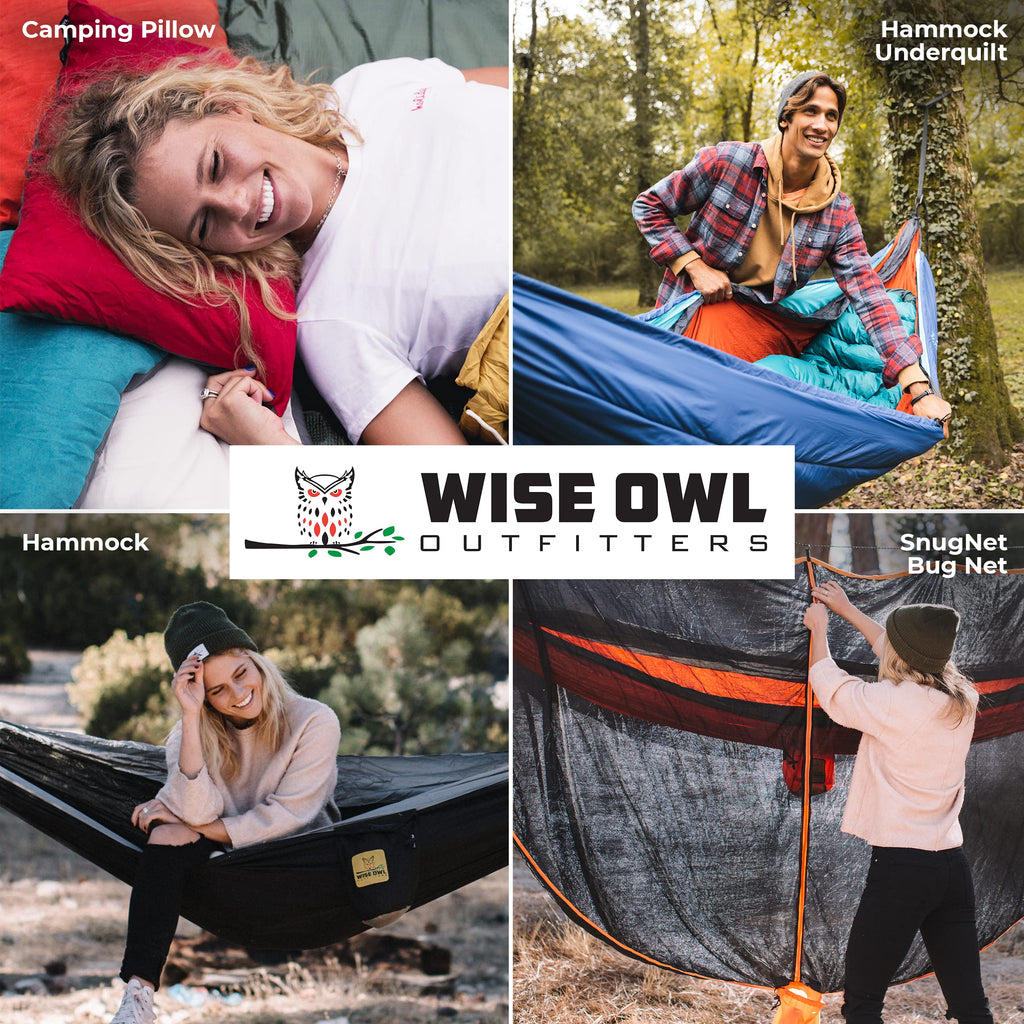 Wise Owl Outfitters Double Camping Hammock with Tree Straps
