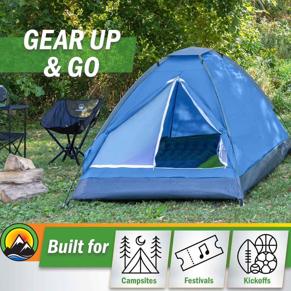 Wakeman Outdoors 2-Person Lightweight Camping Tent with Rainfly